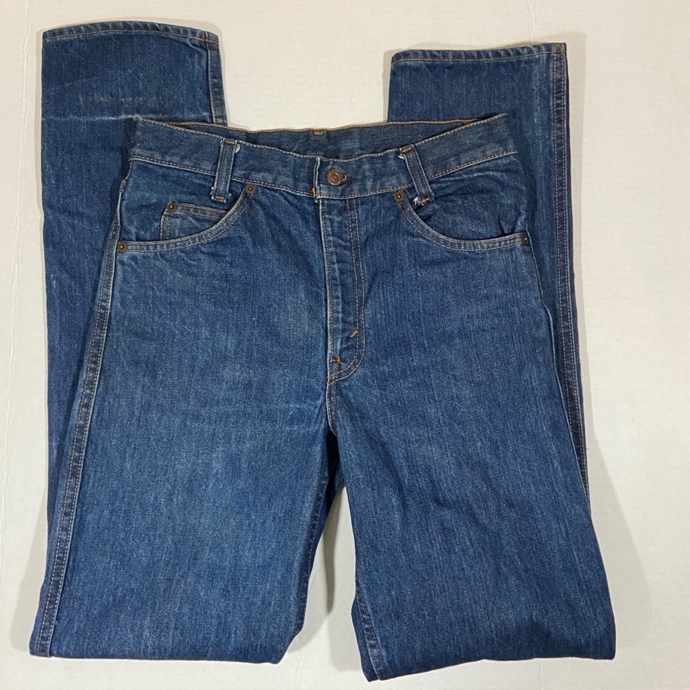 Vtg Levis Big E Blue Label Jeans Straight Leg View 2
